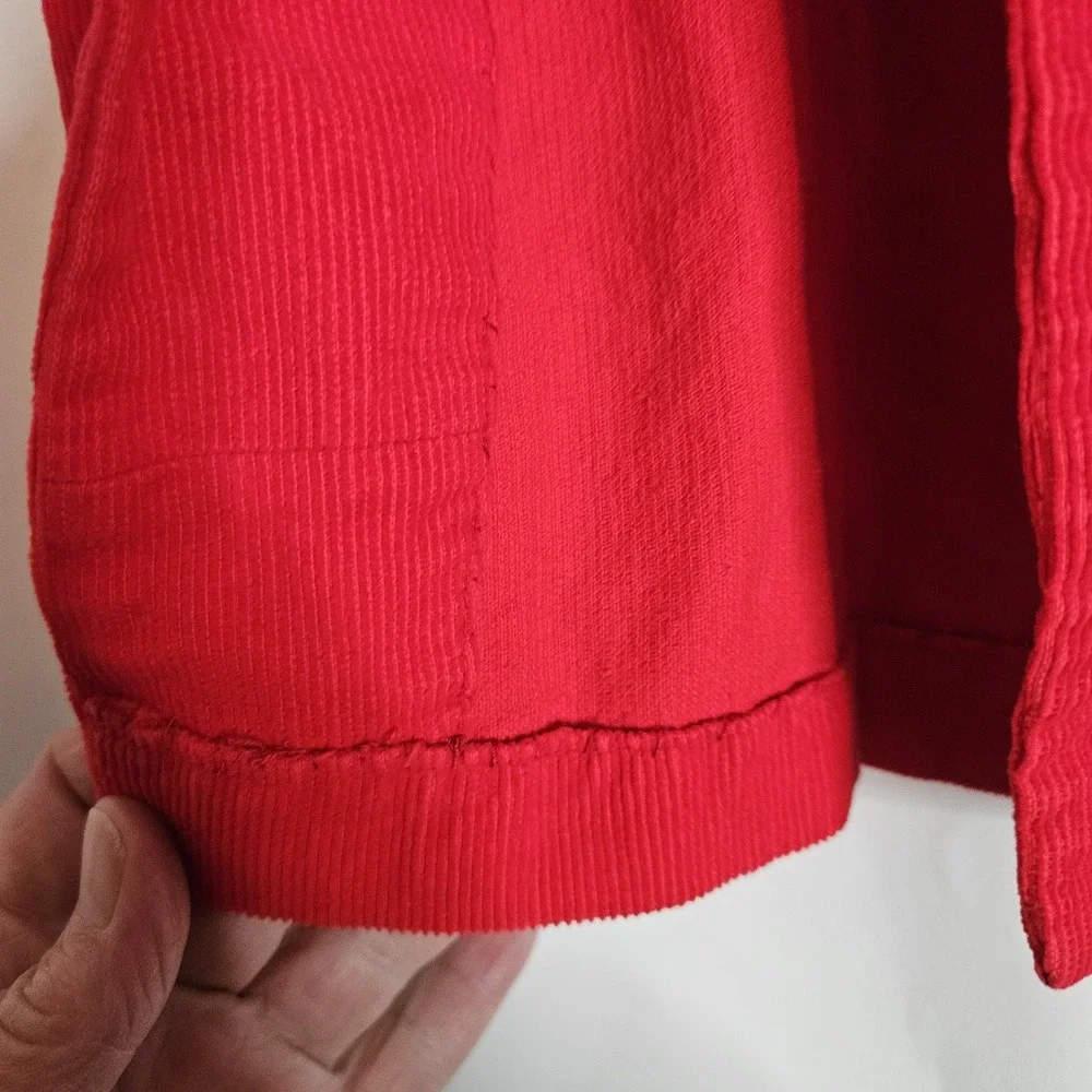 Vintage 60's B.Forman Co. Made In Italy Toddlers‎ Red Corduroy Cover Snowman